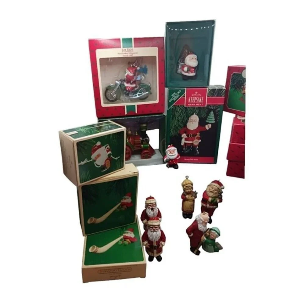 Hallmark keepsake lot of 19 santas clause ornament